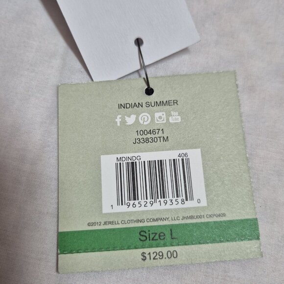 John Mark Women's Blouse Size L Midnight Blue Embroidered  Indian Summer (38) - Picture 10 of 12